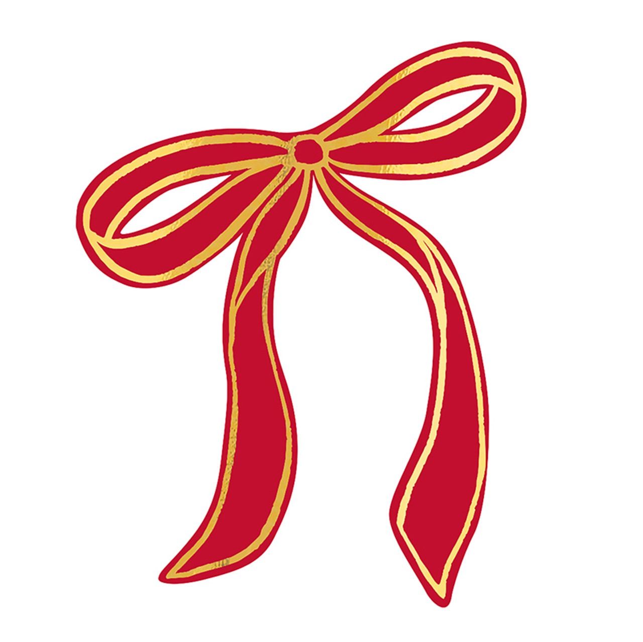 Red Bow Placesetting Cards