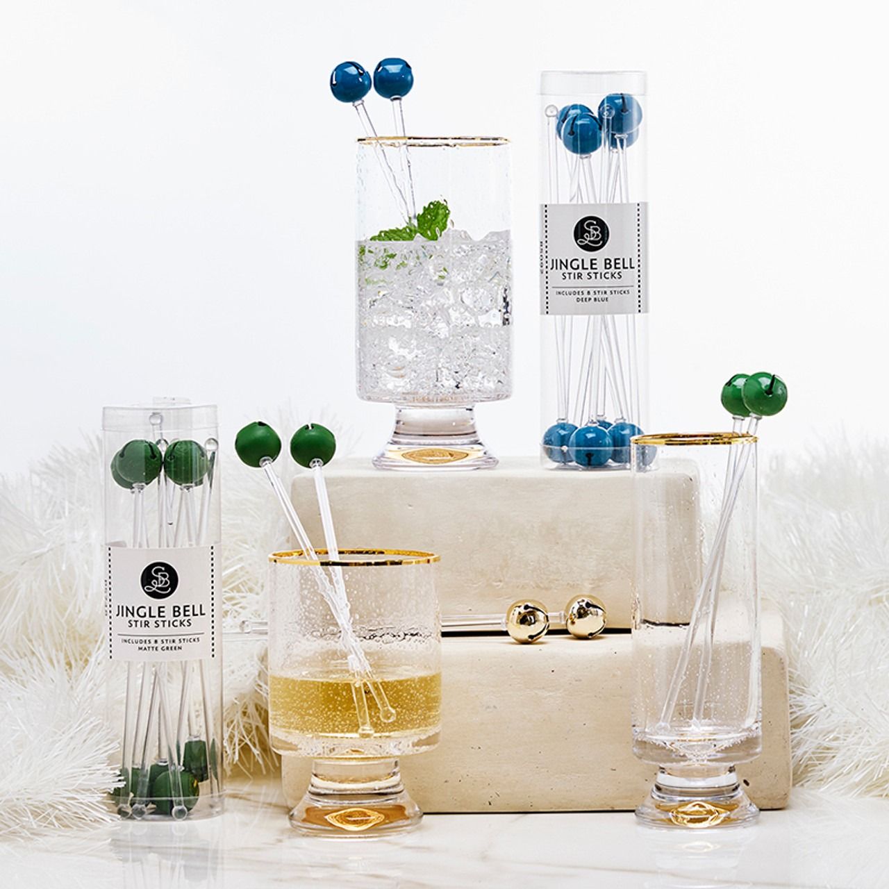 Jingle Bell Stir Sticks, Blue