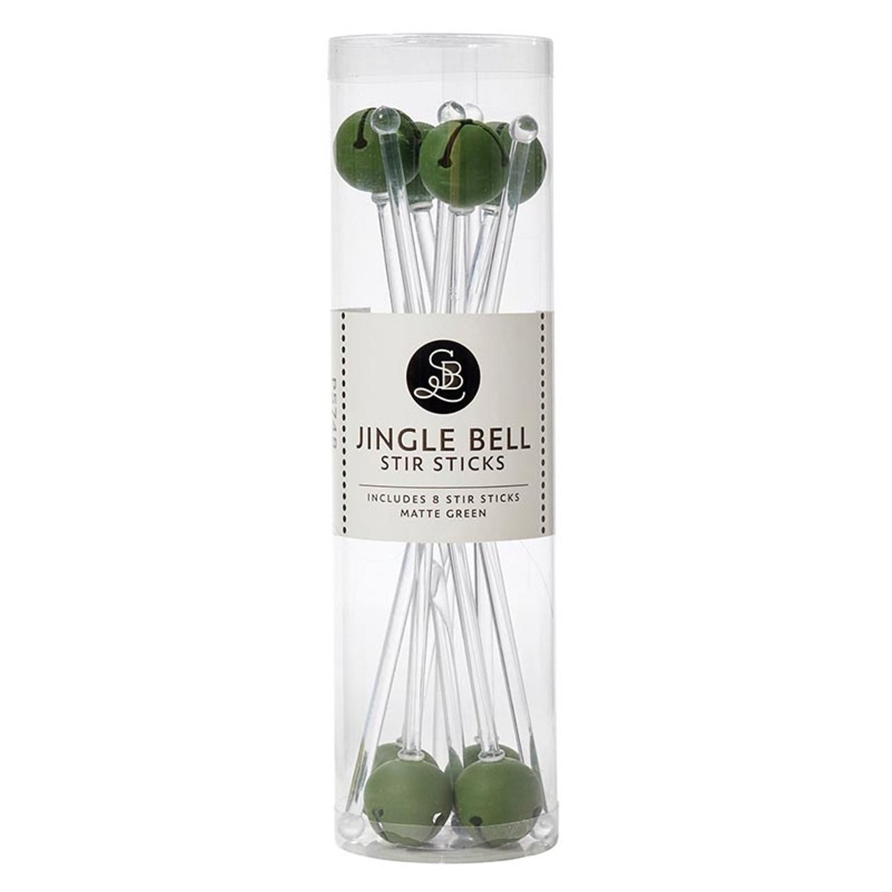 Jingle Bell Stir Sticks, Green