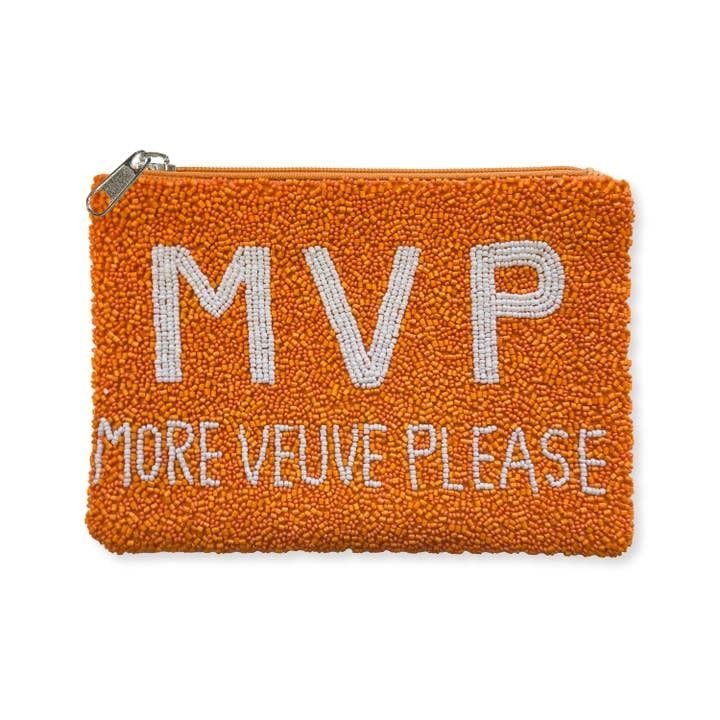 Beaded Flat Zip- More Veuve Please (MVP)