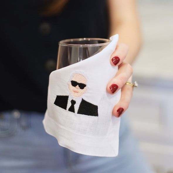 Karl Lagerfeld Embroidered Napkins - set of 4