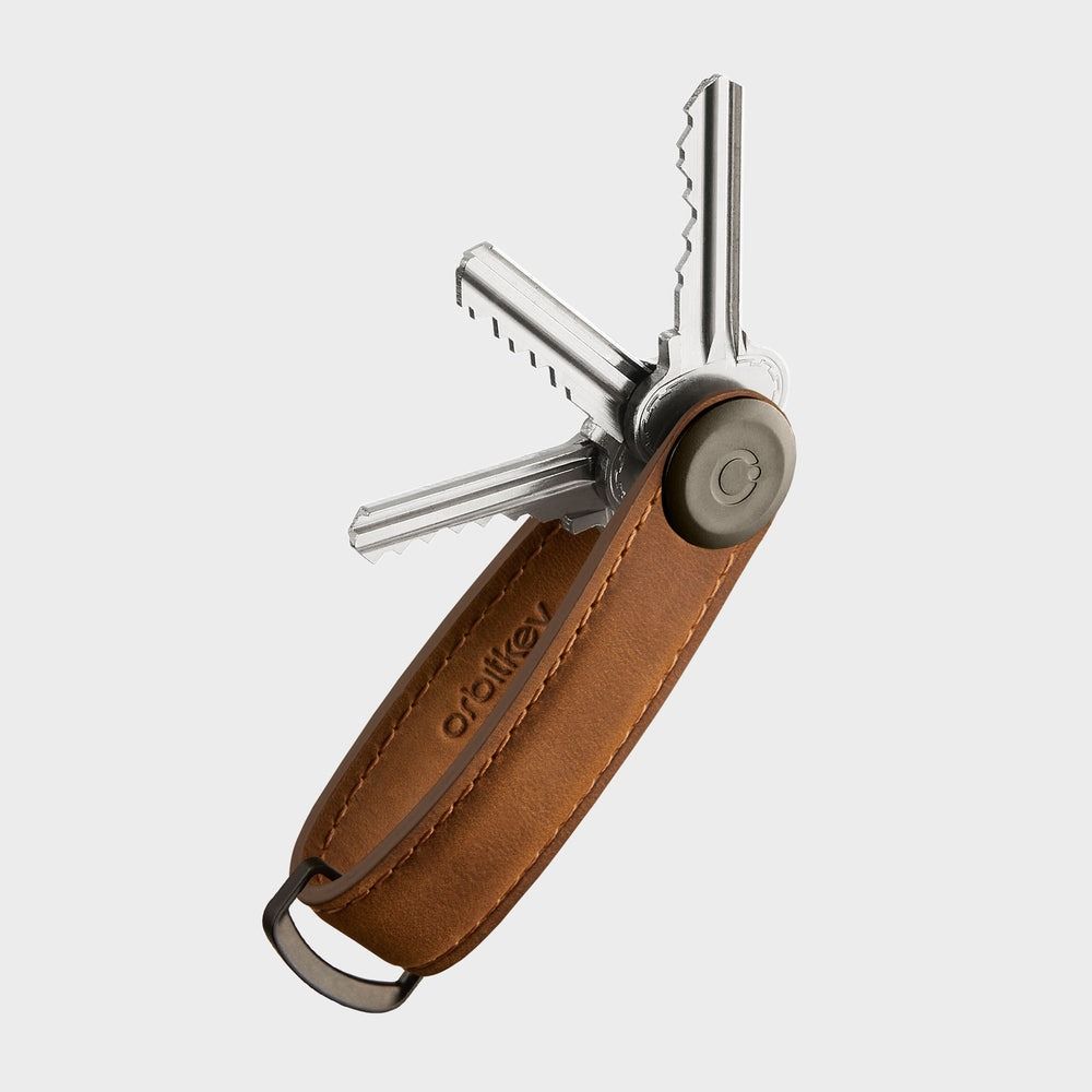 Orbitkey 2.0 Key Organizer, Crazy Horse Leather, Color: Chestnut Brown