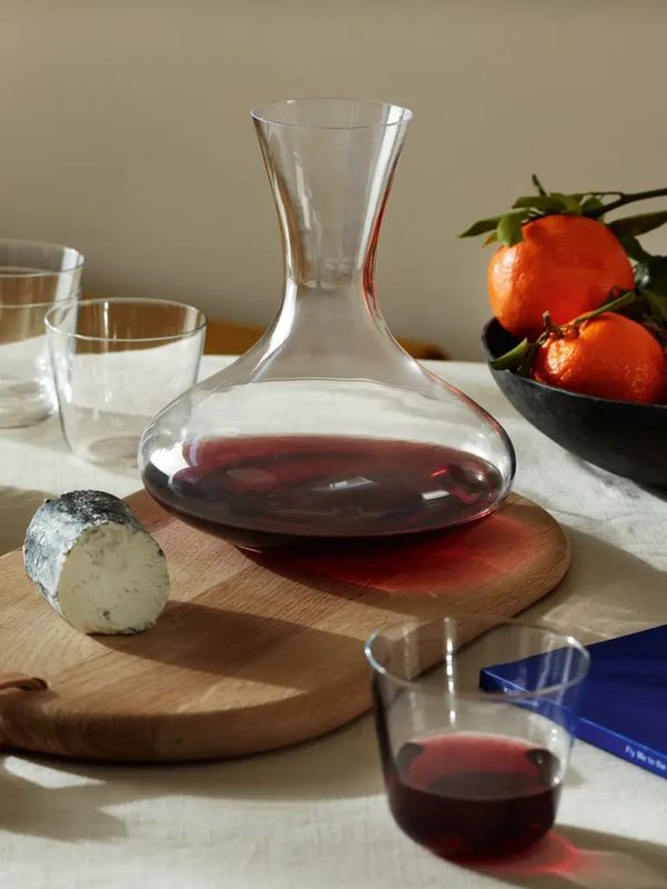 Wine Oak Cheese Board and Wine Carafe