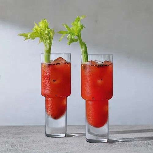 Vodka Mixer Glass 400ml Clear x 2