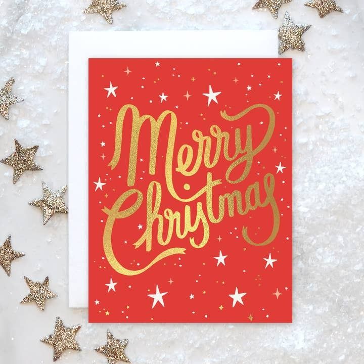 Christmas Script Holiday Greeting Card