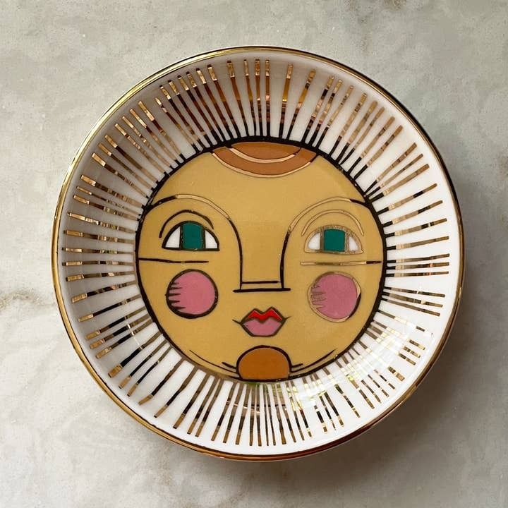 Sun Porcelain Trinket Dish