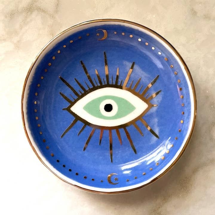 Evil Eye Porcelain Trinket Dish