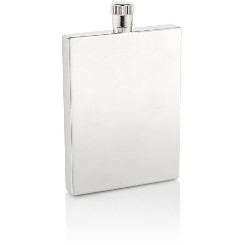 Squarely Sophisticated Flask, 3oz, Silver