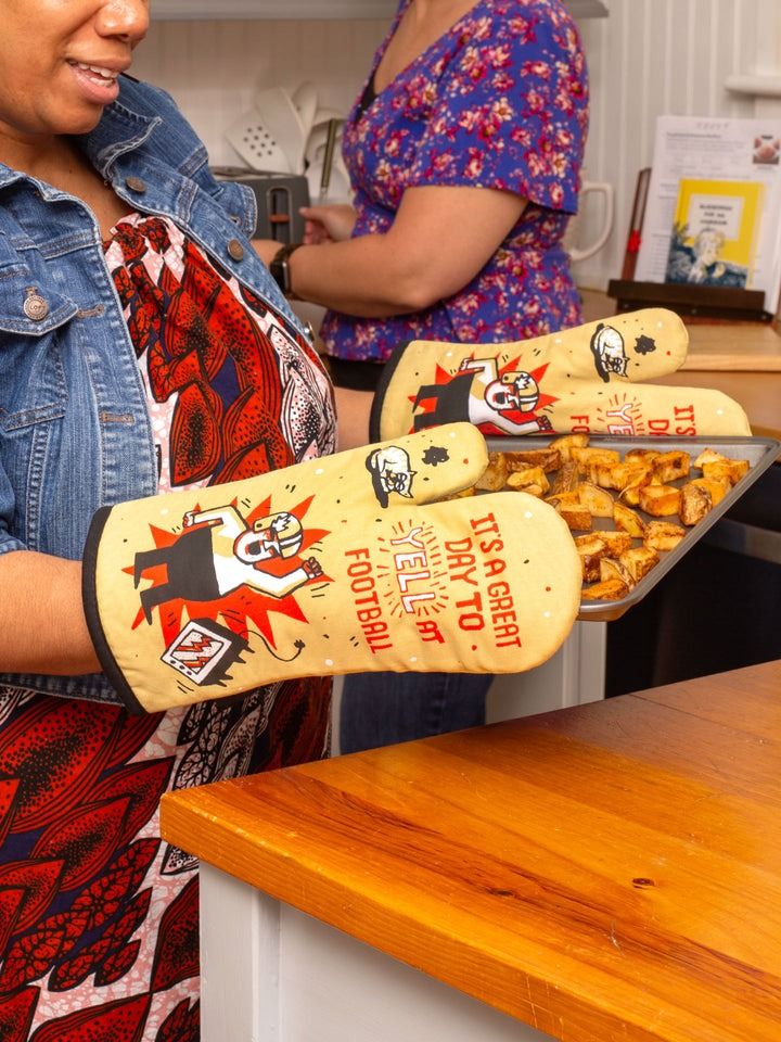 It&#39;s A Great Day To Yell At Football Oven Mitt