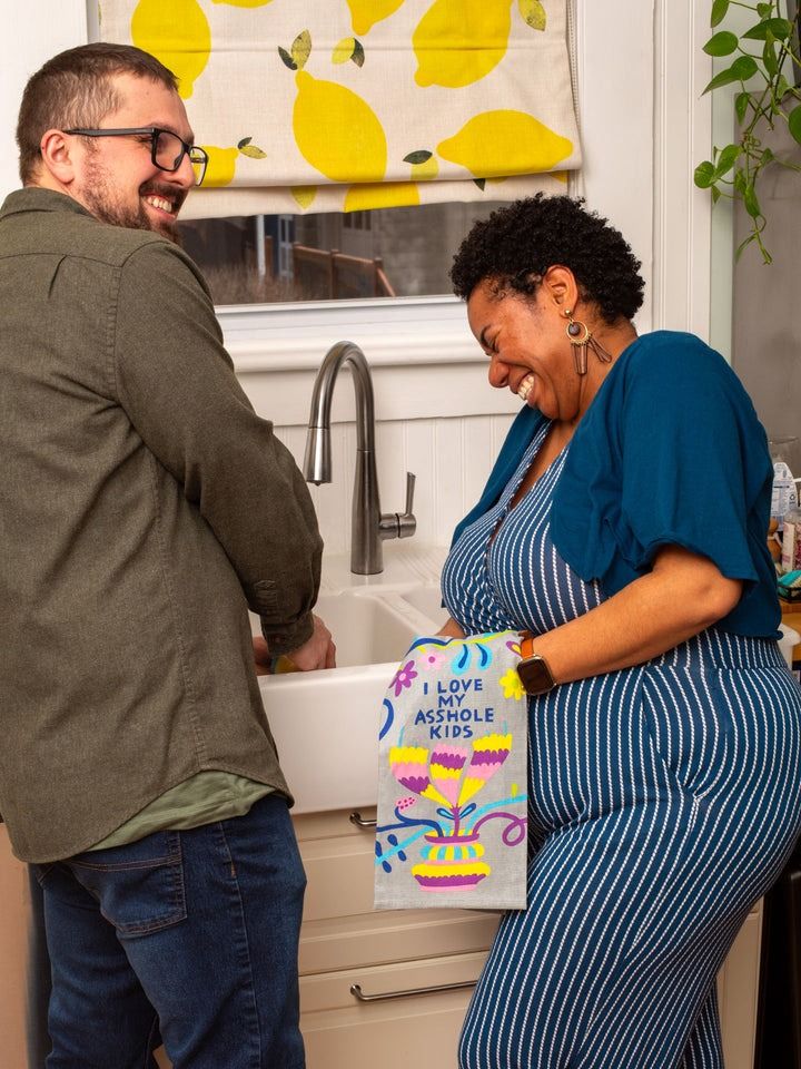 I Love My Asshole Kids Dish Towel