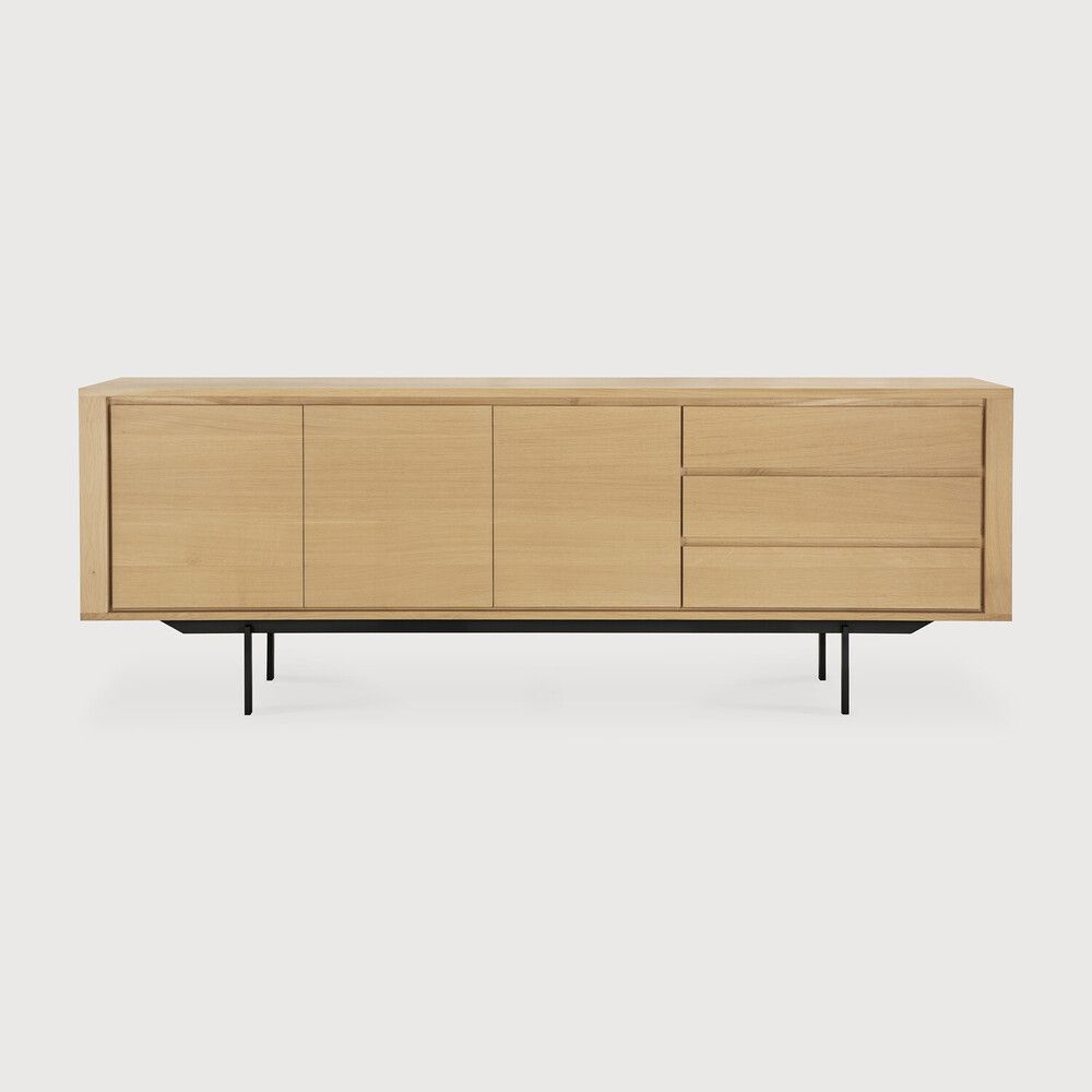Shadow sideboard - oak - 3 doors - 3 drawers