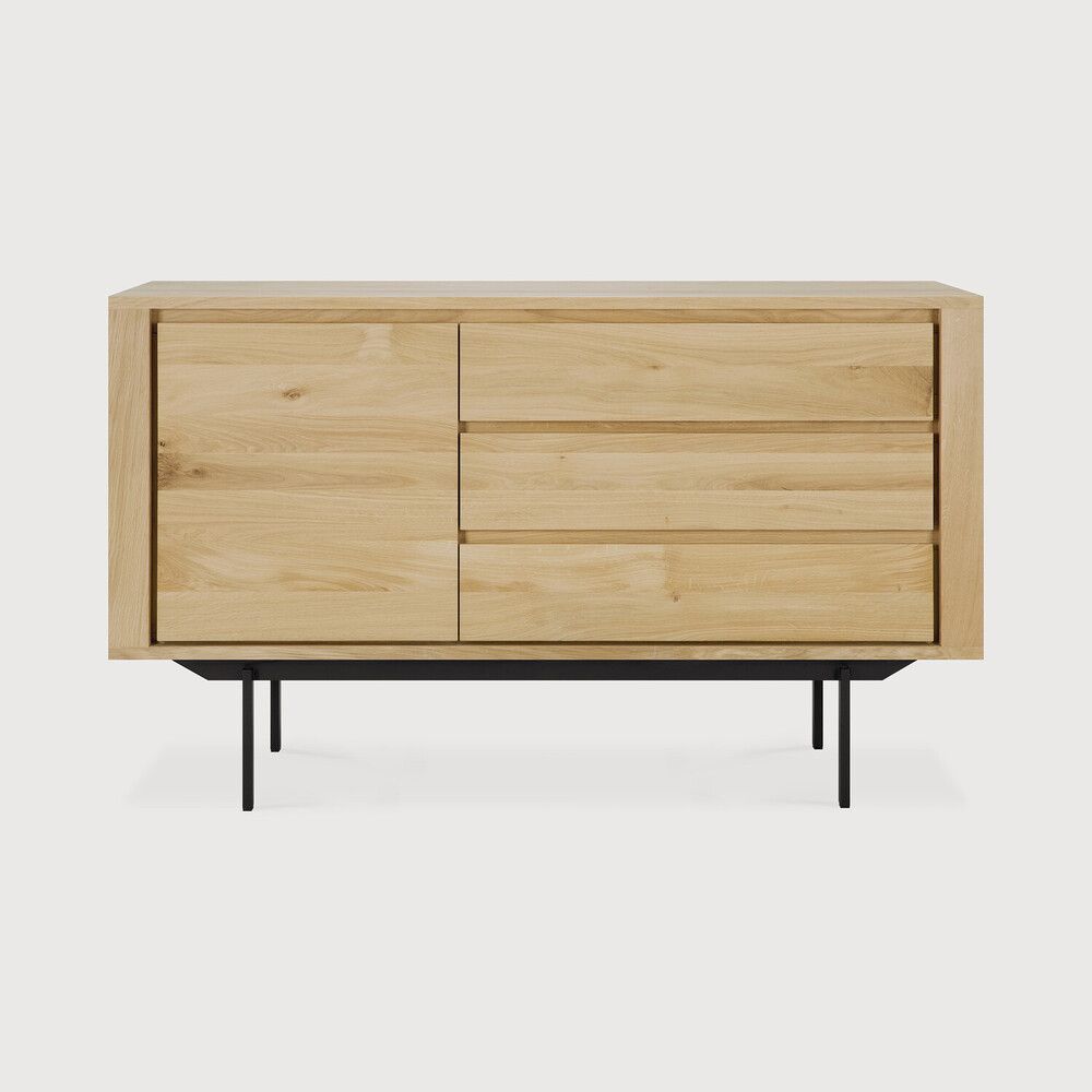 Shadow sideboard - oak - 1 door - 3 drawers