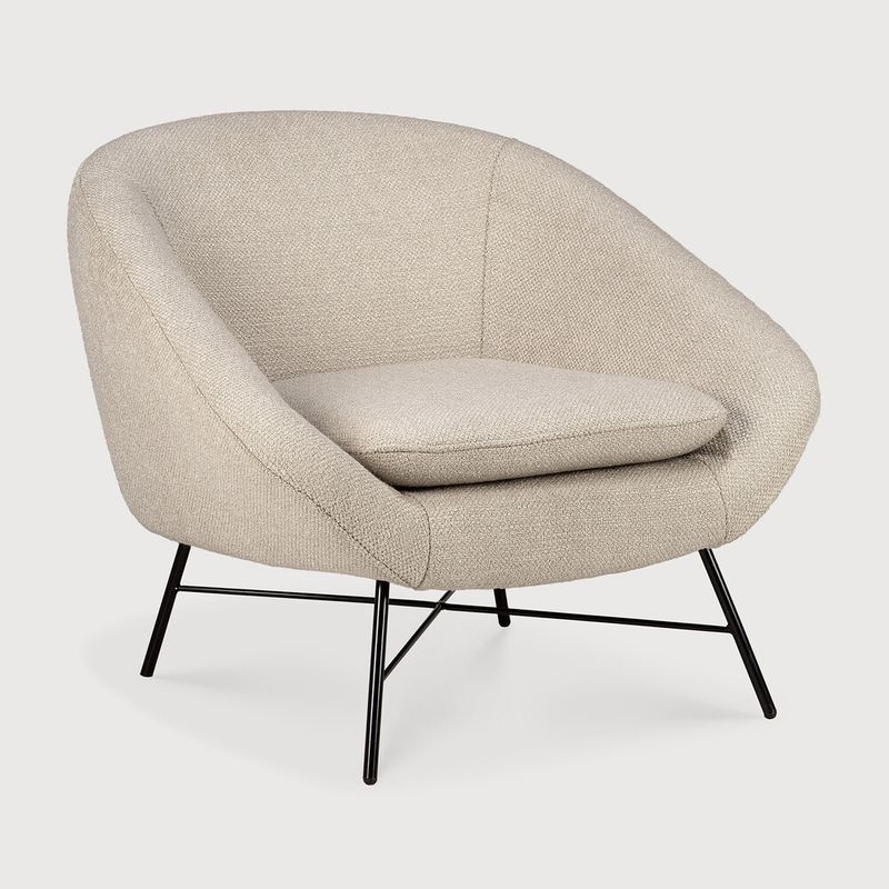 Barrow lounge chair - Off White fabric