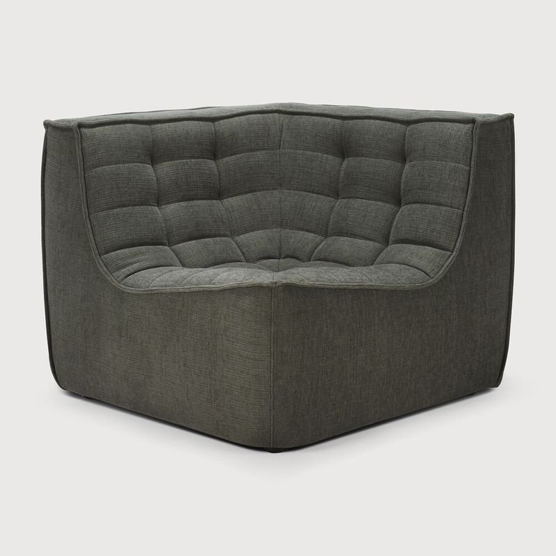 N701 modular sofa - Moss fabric - 90degree square corner, 36 x 36 x 30