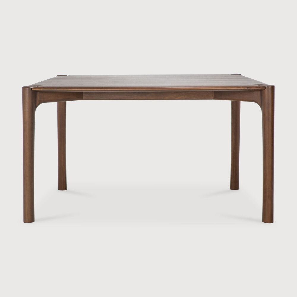 PI dining table - varnished teak - brown - rectangular