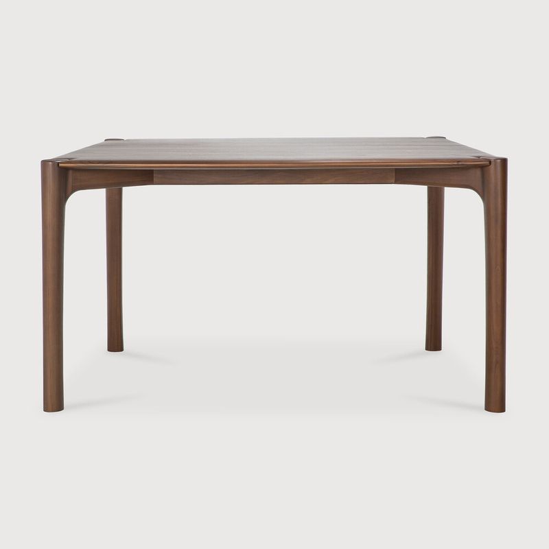 PI dining table - varnished teak - brown - rectangular