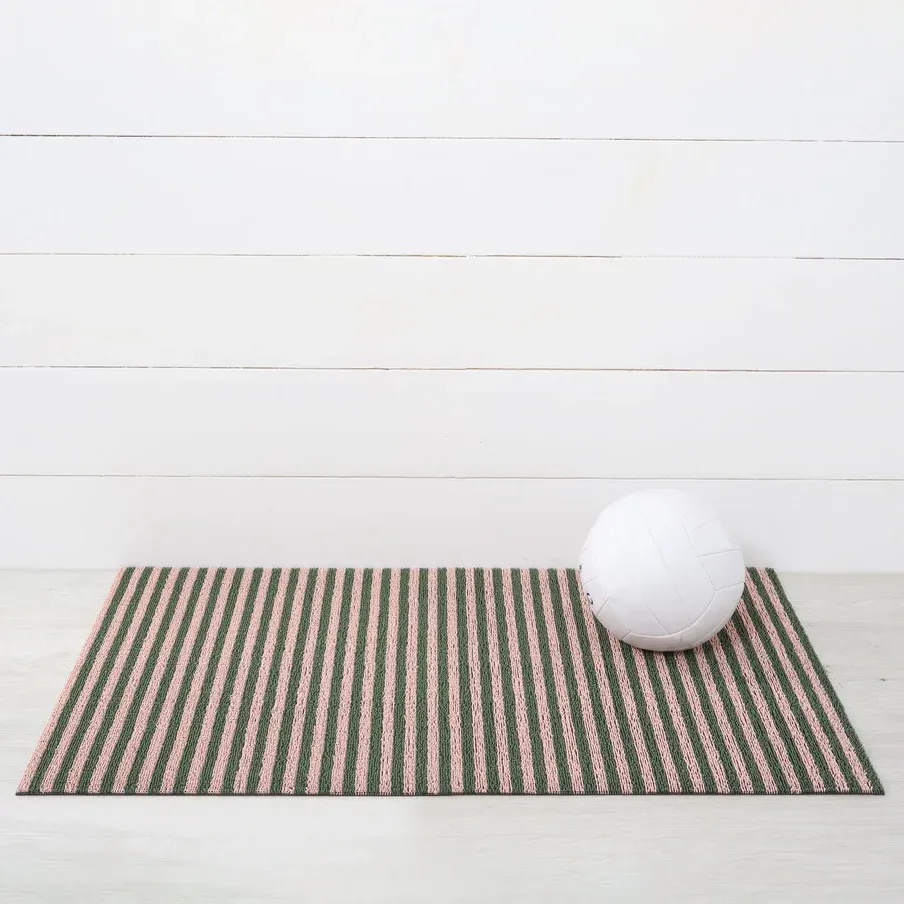 Breton Stripe Shag Utility Mat 24x36, Malibu 24inx36in