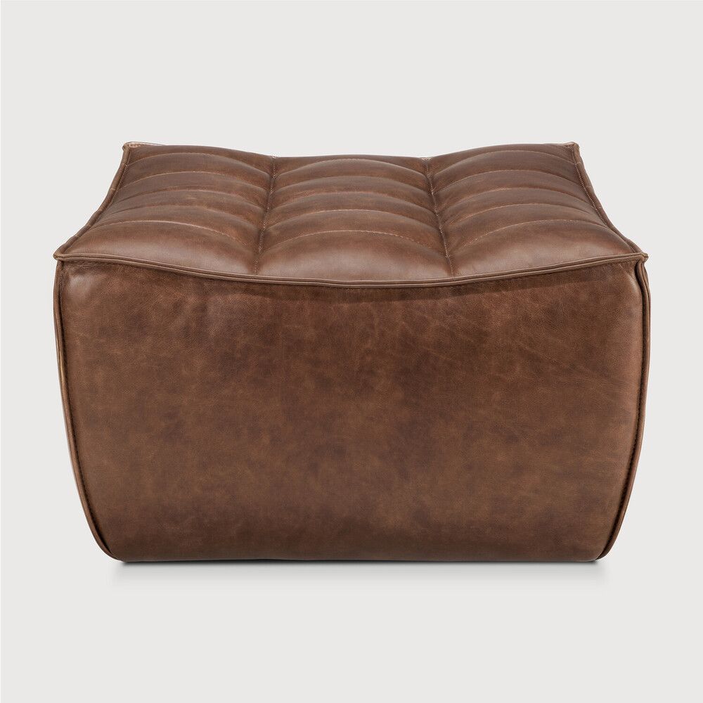 N701 footstool - Chestnut leather