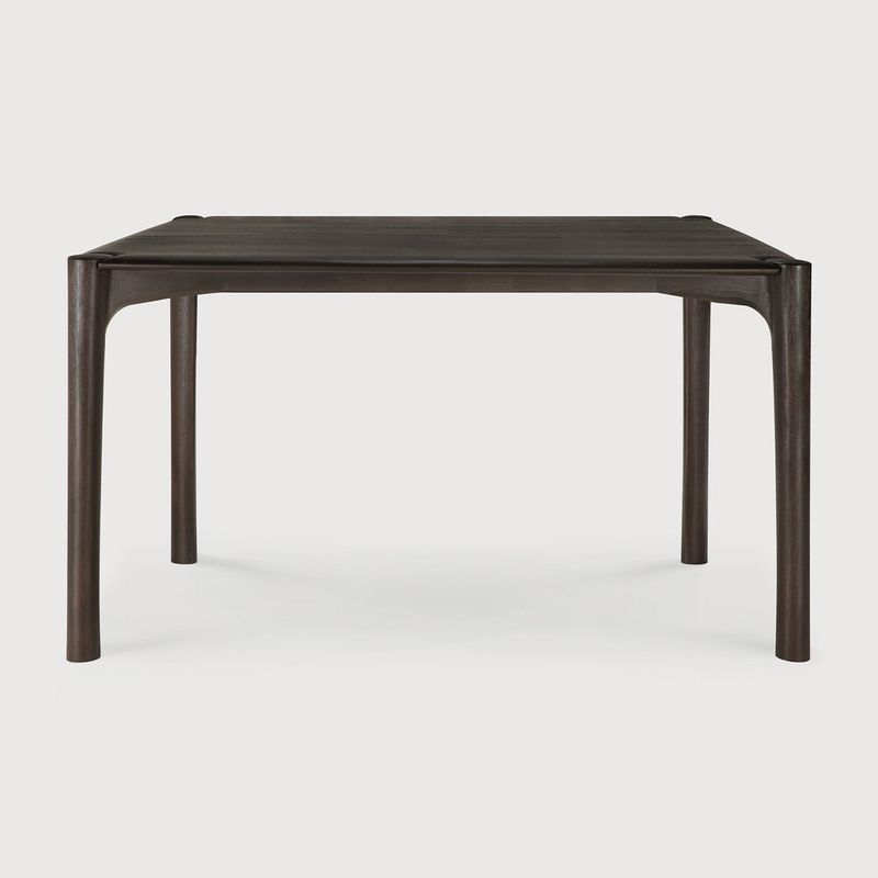 PI dining table - varnished teak - dark brown - rectangular, 55 x 31.5 x 30