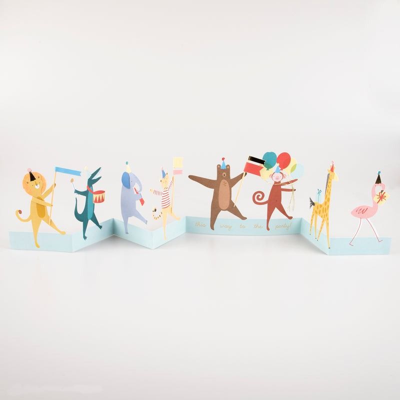 Animal Parade Concertina Card