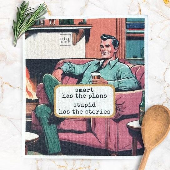 Smart Has Plans Swedish Dishcloth