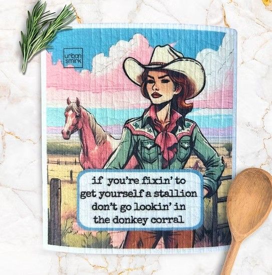 Get Yourself a Stallion Swedish Dishcloth