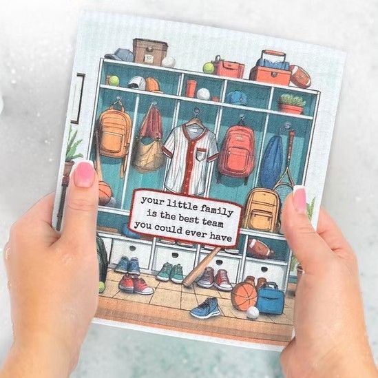 Little Family Best Team Swedish Dishcloth