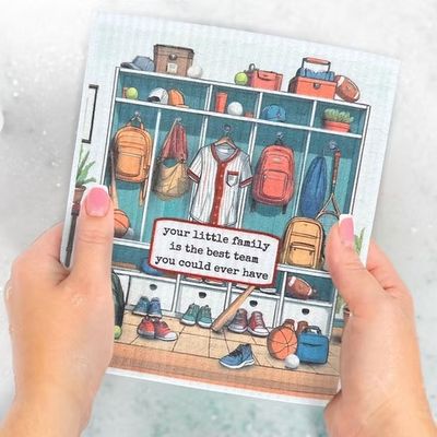 Little Family Best Team Swedish Dishcloth