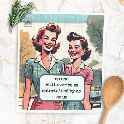 Entertained By Us Swedish Dishcloth