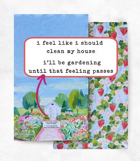 Clean My House Gardening Tea Towel