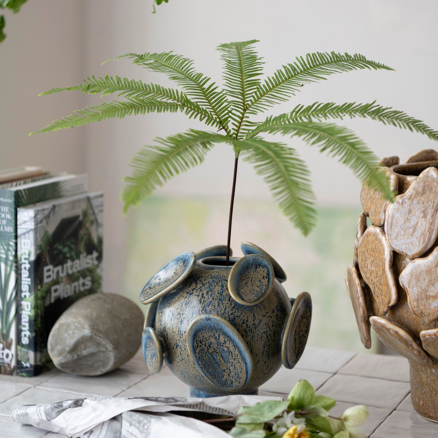 Footed Vase 3D Design - Blue