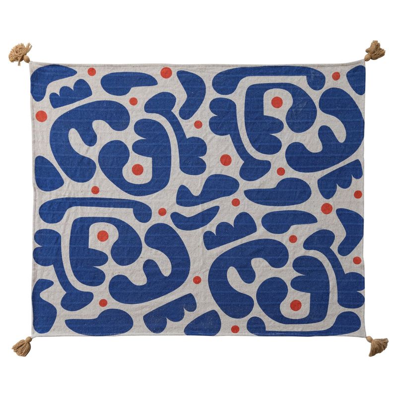 60in x 50in 2 Sided Recycled Cotton Blend Throw
