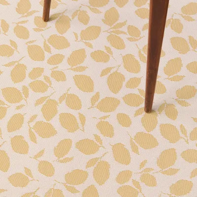 Lemon Leaves Rug by Martha Stewart 23x36 Goldenrod