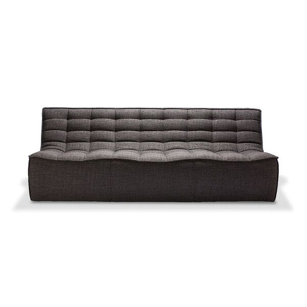 N701 Sofa,  Three-Seater Dark Grey