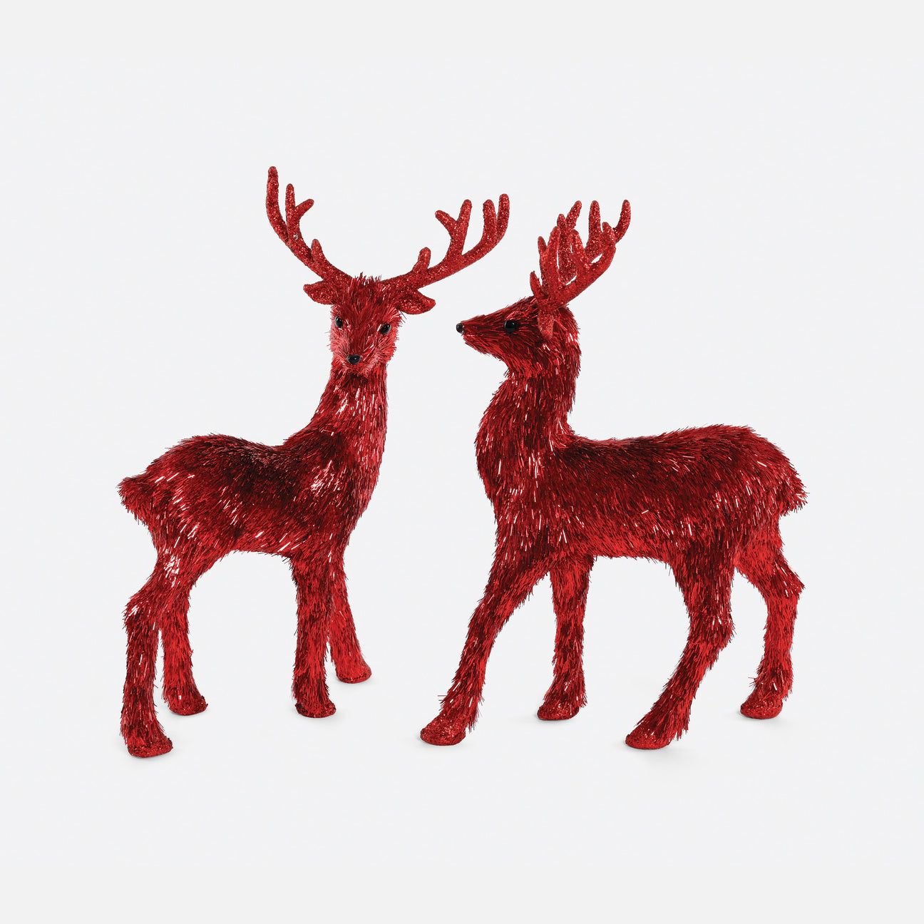 Festive Fiber Blend Standing Deer, Red