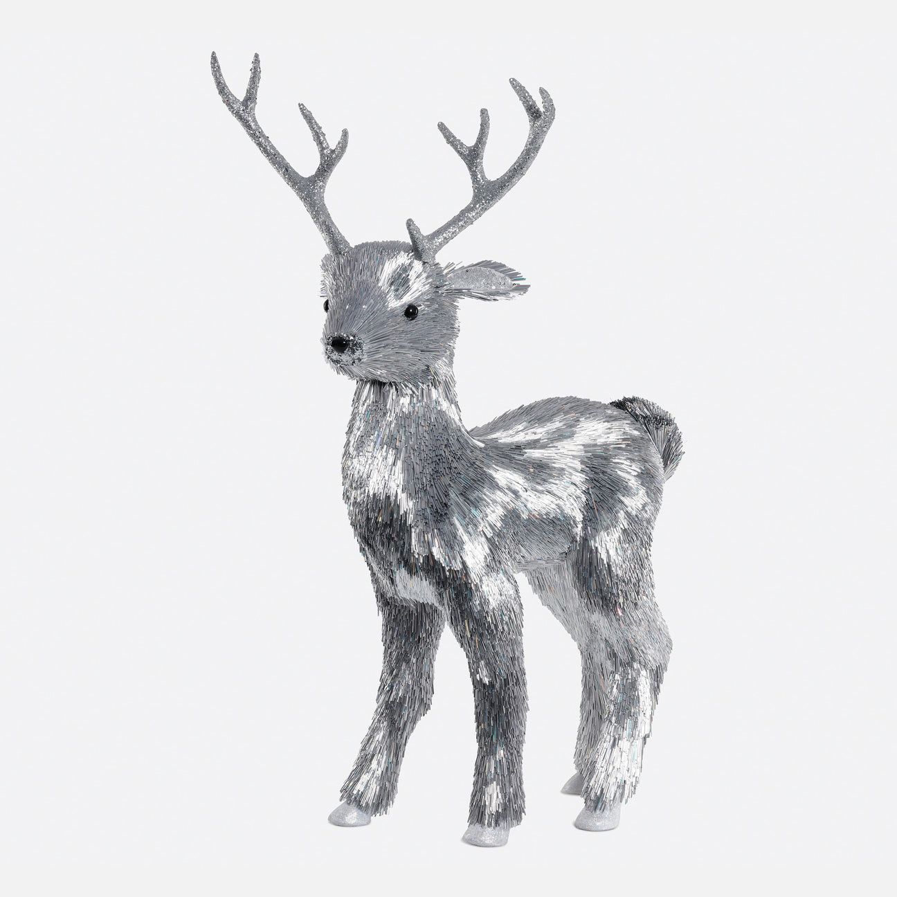 Festive Fiber Blend Standing Deer, Silver