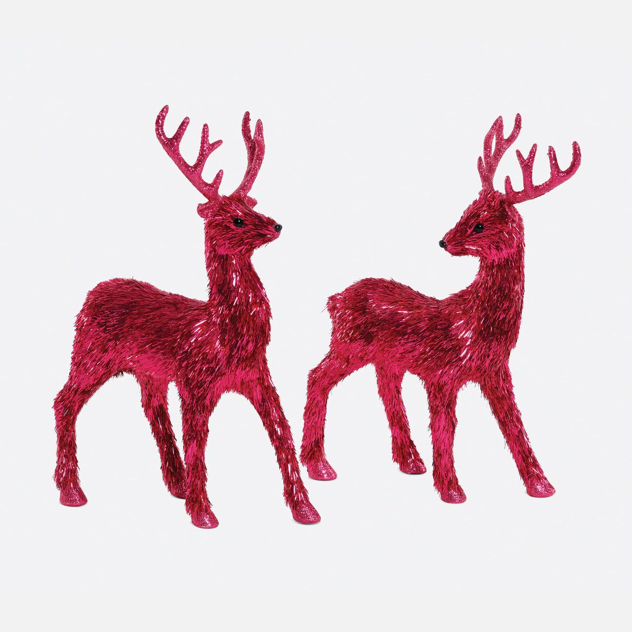 Festive Fiber Blend Standing Deer, Hot Pink
