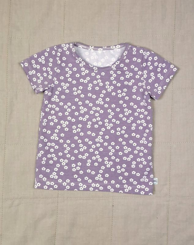 Shirt bloemetjes paars