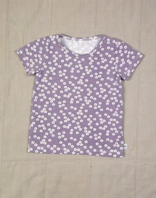 Shirt bloemetjes paars