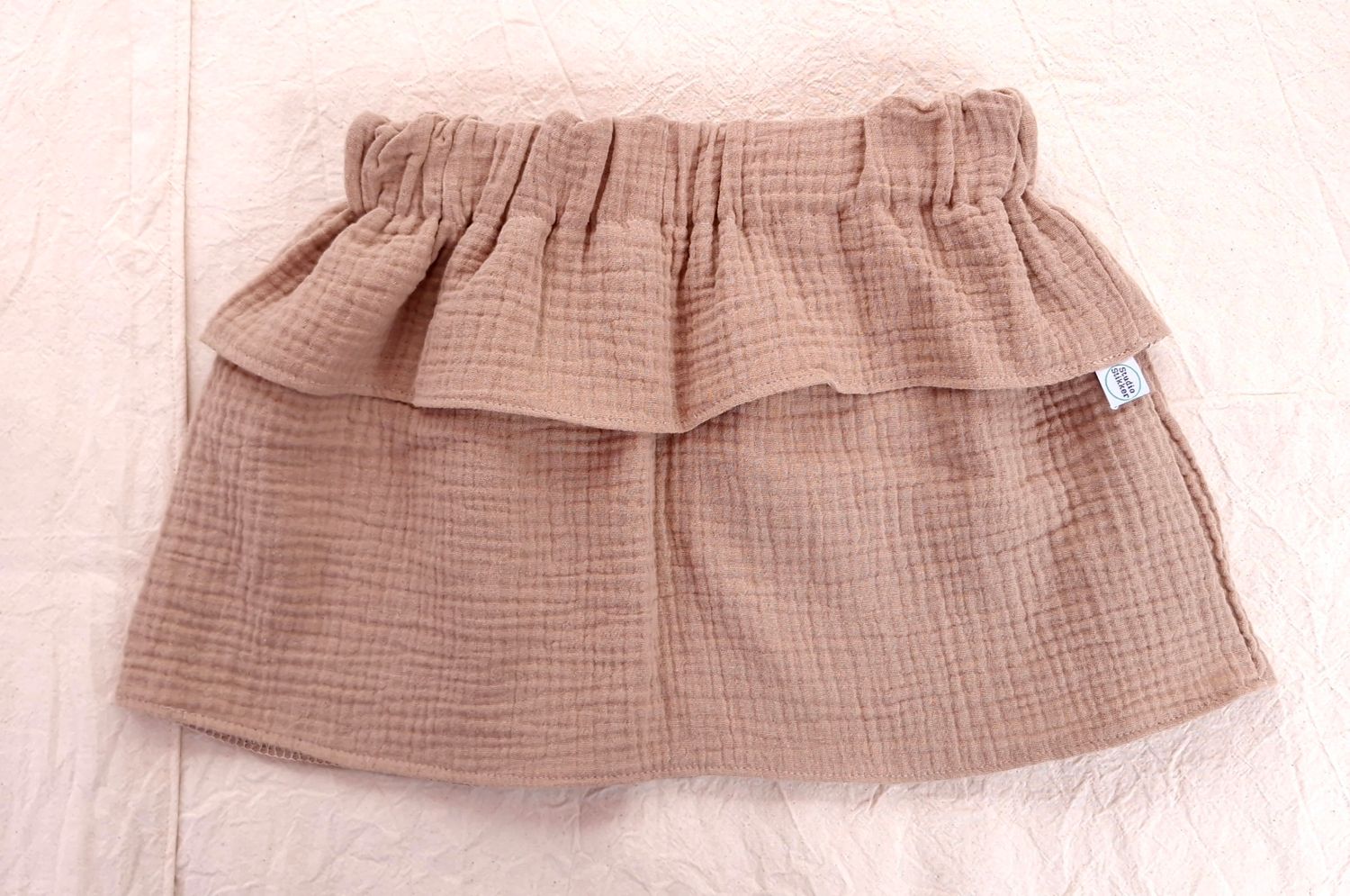 Rokje double gauze taupe
