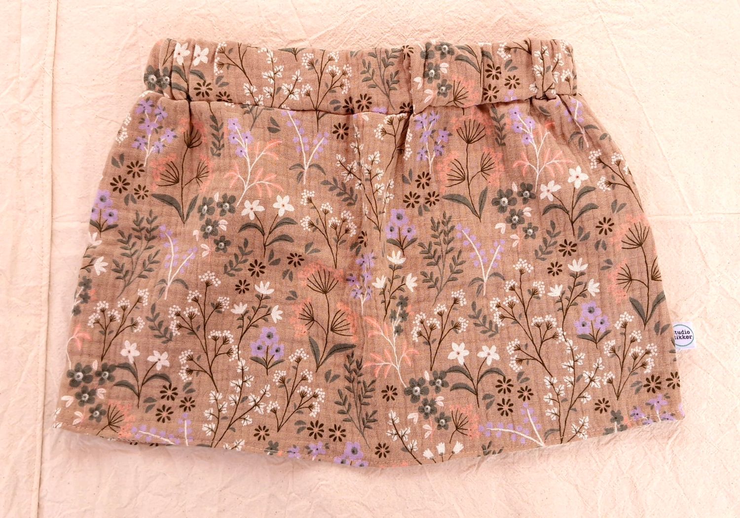 Rokje double gauze taupe