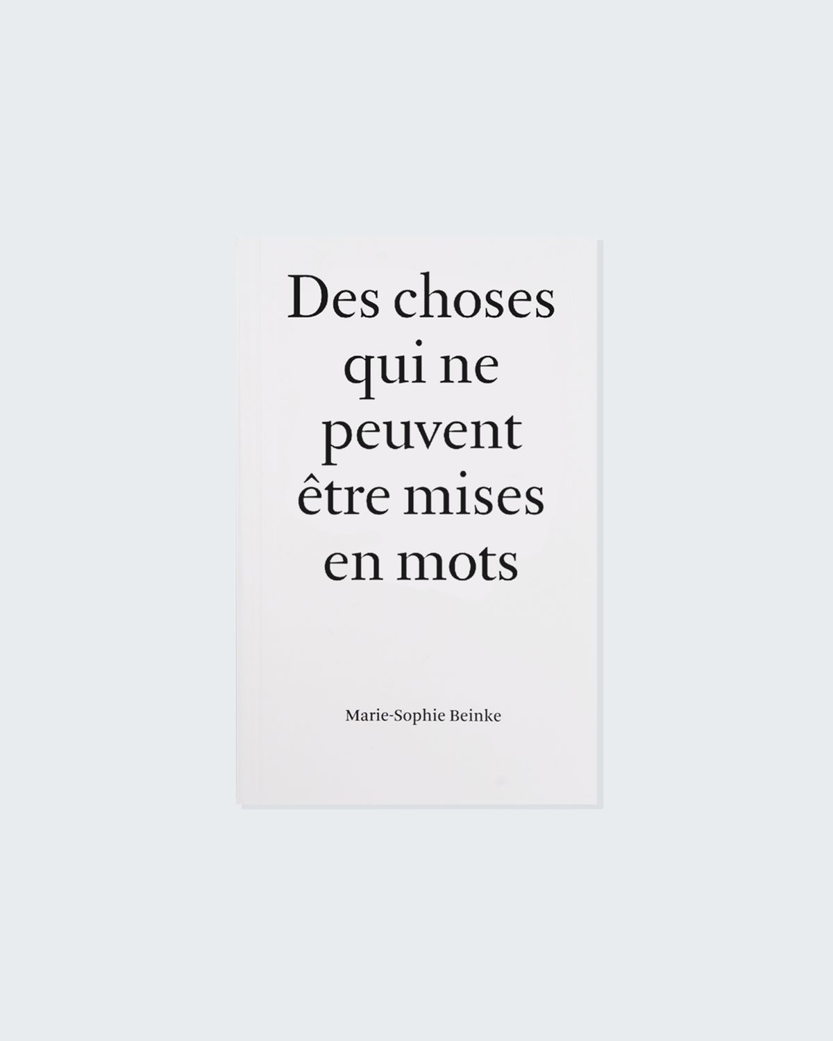 Marie-Sophie Beinke - Des choses qui ne peuvent être mises en mots