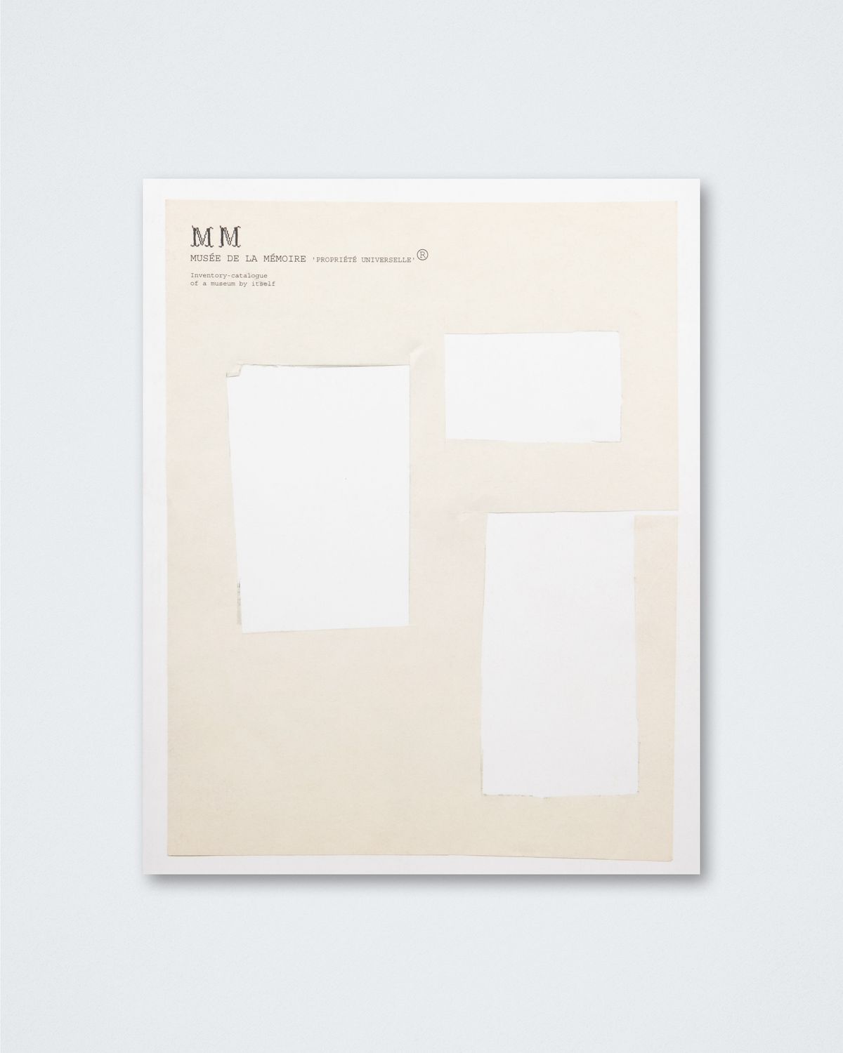 Musée de la Mémoire ‘PROPRIÉTÉ UNIVERSELLE’ ® - UK cover - Joëlle Tuerlinckx