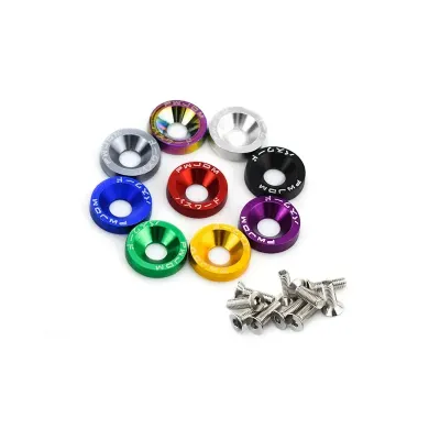 Rondelles trottinette en aluminium de couleur et visserie M6 - JDM