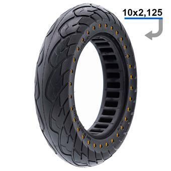 Pneu plein ultraléger 10x2,125-6,1/B34 - points jaunes