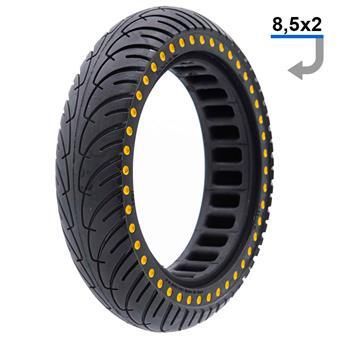 Pneu plein ultraléger 8,5x2-6,1/B34 - points jaunes