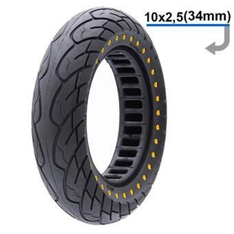 Pneu plein ultraléger 10x2,5-6,1/B34 - points jaunes