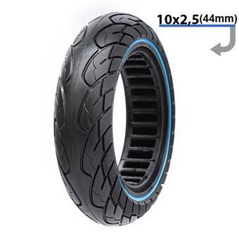 Pneu plein ultraléger 10x2,5-6,1/B44 - ligne bleue