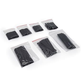 Gaine Thermorétractable noir pour Câble - 127 pcs.