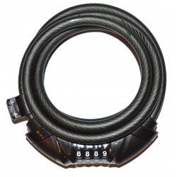 ANTIVOL SPIRALE A CHIFFRES 1800X10MM NOIR MAT